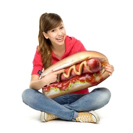 3D Designed Hot Dog Pillow, Soft Hotdog Food Pillow, Realistic Stuffed Hot Dog Custom Pillow, Squishy Hot Dog Personlized Pillow, Hotdog Plush Pillow Gift for Birthday & Graduation - 10" Mini