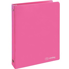 ½ Inch 3 Ring Binder .5 inch Pink Clear View Cover with 2 Inside Pockets, Colored School Supplies Office and Home Binders – by Enday