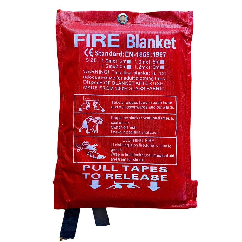 ASPIRE UK® 1m x 1m Soft Case Fire Blanket, Large,