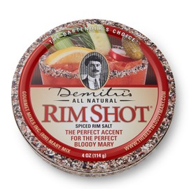 Demitri's RimShot Bloody Mary Rim Salt – Made With Hawaiian Sea Salt & Smoked Spices - Rimmer for Cocktails - Bloody Mary Salt - Perfect For Brunch Drinks - 4oz Tin (Pack of 1)