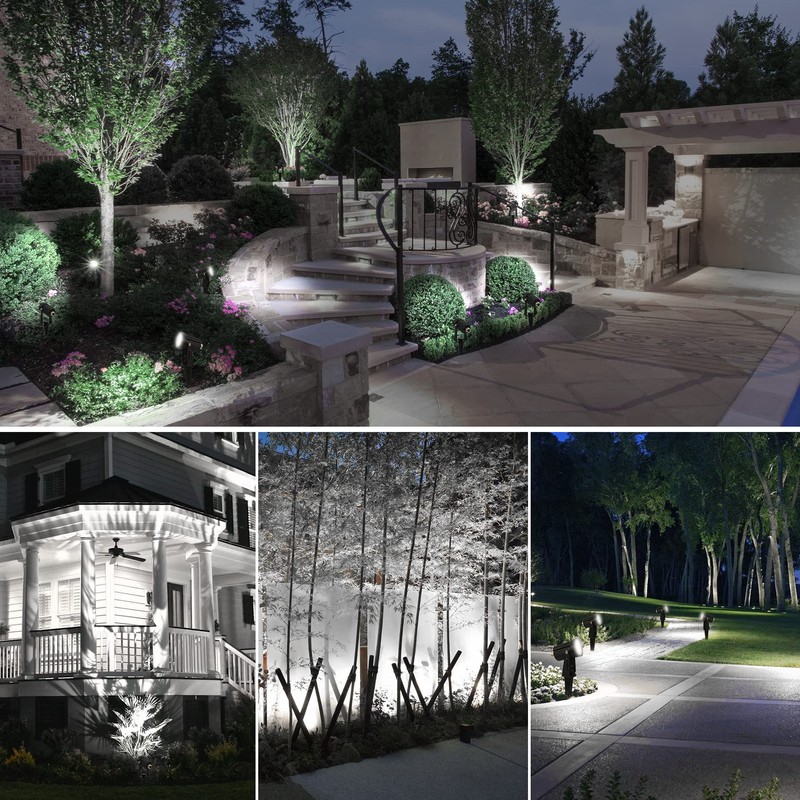 CREPOW Solar Spot Lights Outdoor, Solar Landscape Spotlights IP65 Waterproof