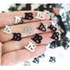 14g Black & Silver 18th Birthday Confetti Foil Metallic Glitz
