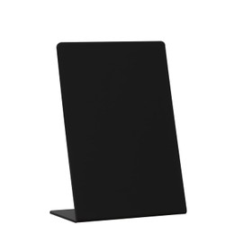 Europel Desktop Chalkboard L-Standard, A6, Polystyrene, Slate Style, Integrated Stable Base, Single-Sided Presentation, for Restaurant, Hotel, Festival, Food Truck, Office, Counte, Black