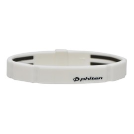 Phiten Metax Modulus Bracelet - Sports Waterproof Silicone Bracelet Wristband for Alternative Healing - Power Elastomer Zone with Metax Technology Spheres (White, 6.7")