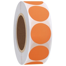 Hylabelest Colour Coding Dots 25mm Round Orange Sticky Labels 1000 Per Roll (Orange)