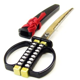 Katana Scissors NIHONTO Japanese Scissors Black Gift Made in Japan 18 cm