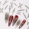 70 pezzi Punk Croce Cinture Nail Charms Y2K Metallo Gothic