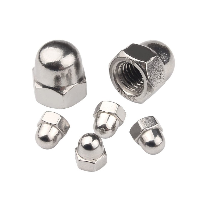 1/4"-20 Acorn Cap Nuts, Stainless Steel 18-8 (304) Acorn Cap