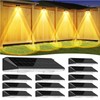 Solar Fence Lights Outdoor 12 Pack, IP65 Waterproof Fence Lights
