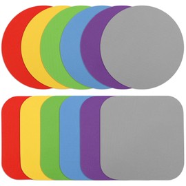 Kandishiex US 12Pcs Jar Gripper Pads Manual Rubber Jar Opener Grippers Multi-Purpose Non-Slip Bottle Lid Openers Round Square Kitchen Jar Opener Table Pads for Elderly Children Women Weak Hands