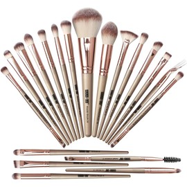 MAANGE-Brochas de Maquillaje 20 Piezas Set de Brochas para Maquillaje Profesionales Brochas Faciales Maquillaje(Champán)