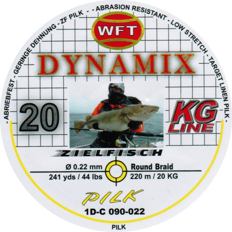 WFT Round Dynamix Pilk Yellow Braided Line for Sea Fishing,