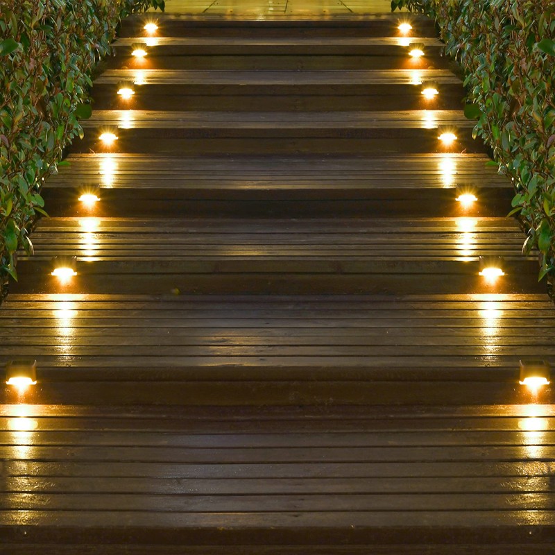 Solpex Solar Deck Lights 12 Pack Waterproof for Outdoor Stairs,