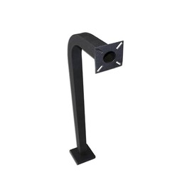 Aluminum Gooseneck Pedestal Keypad Stand Access Control Pedestal Mounts Gate Keypad Mounting Post 2" x 2" x 48" (Black)