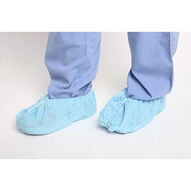 MediChoice Shoe Covers, Disposable, Standard, Slip-Resistant, Spunbond Polypropylene, XL, Blue (Box of 100)