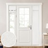 HOMEIDEAS 100% Linen Blackout Sidelight Curtains for Front Door, Side