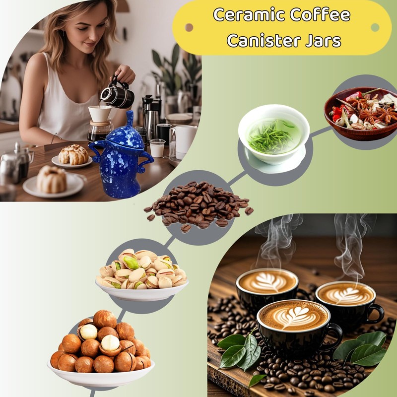 GXOPIEV Canister with Attitude ceramic,28oz Airtight Coffee Canister,Ceramic Coffee Container,Coffee