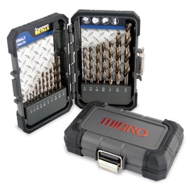 MIBRO 492470 Cobalt Metal Master Drill Bit Set, 1/6in. to 3/8in., 17 Pieces
