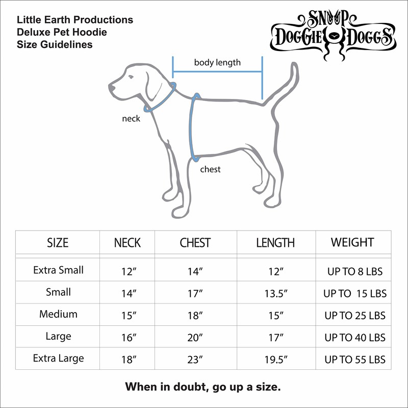Snoop Doggie Doggs Deluxe Pet Hoodie, Off The Chain, X-Small