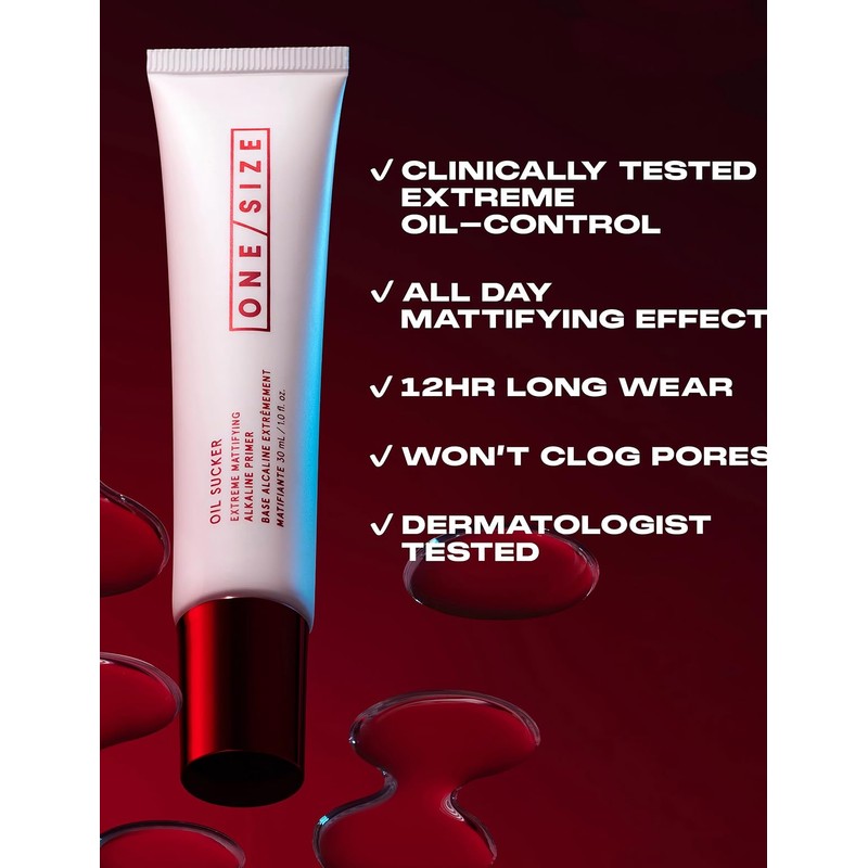 One Size Oil Sucker Extreme Mattifying Alkaline Primer, 12Hr Wear,