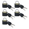 Dnyta 5 Pack Black Mini Padlocks with Keys Small Locks