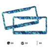 Faux Abalone License Plate Frame Abstract Blue License Plate Frames