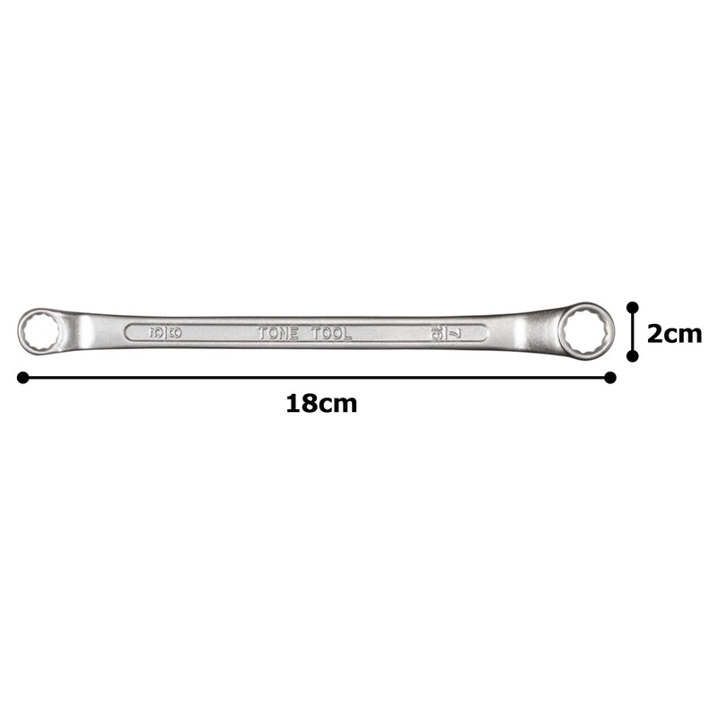 TONE MB45-1214 Long Glasses Wrench (45°) 3/8 x 7/16 inch