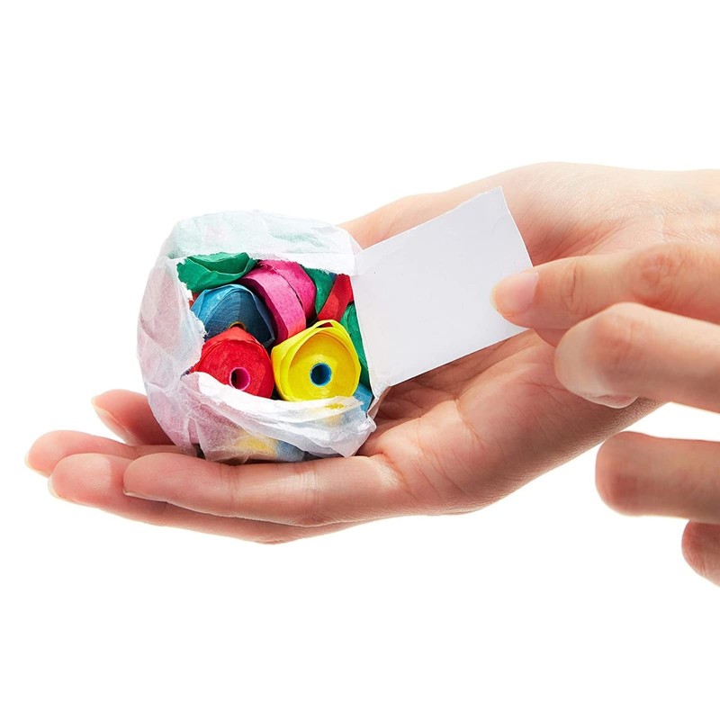 10 Pack Colorful Throw Streamers, No-Mess Confetti Paper Shakers Poppers