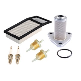 HIFROM 72368G01 Air Filter 26591G01 Oil Filter 72084-G01 Fuel Filter Spark Plug Kit Replacement for EZGO TXT, Medalist 4 Cycle 295cc / 350cc Golf Cart 1994-2005 Replacement Parts