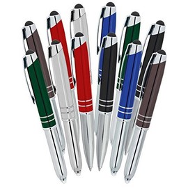SyPen 3-1 Stylus Pens for Touch screen Devices+Flashl - Red+Silver+Black+Blue+Green+Lilac