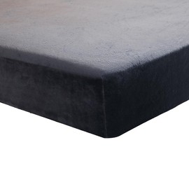 Fitted Crib Sheet for Boys & Girls - Soft Fuzzy Flannel Baby Crib Sheet for Standard Crib & Toddler Mattresses - 28x52 Inch (Dark Grey)