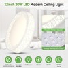 Lightania 12 Inch Flush Mount Ceiling Light, Modern White LED