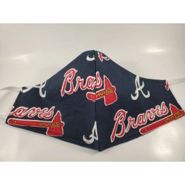 Handmade Baseball Braves handmade washable and reusable mask