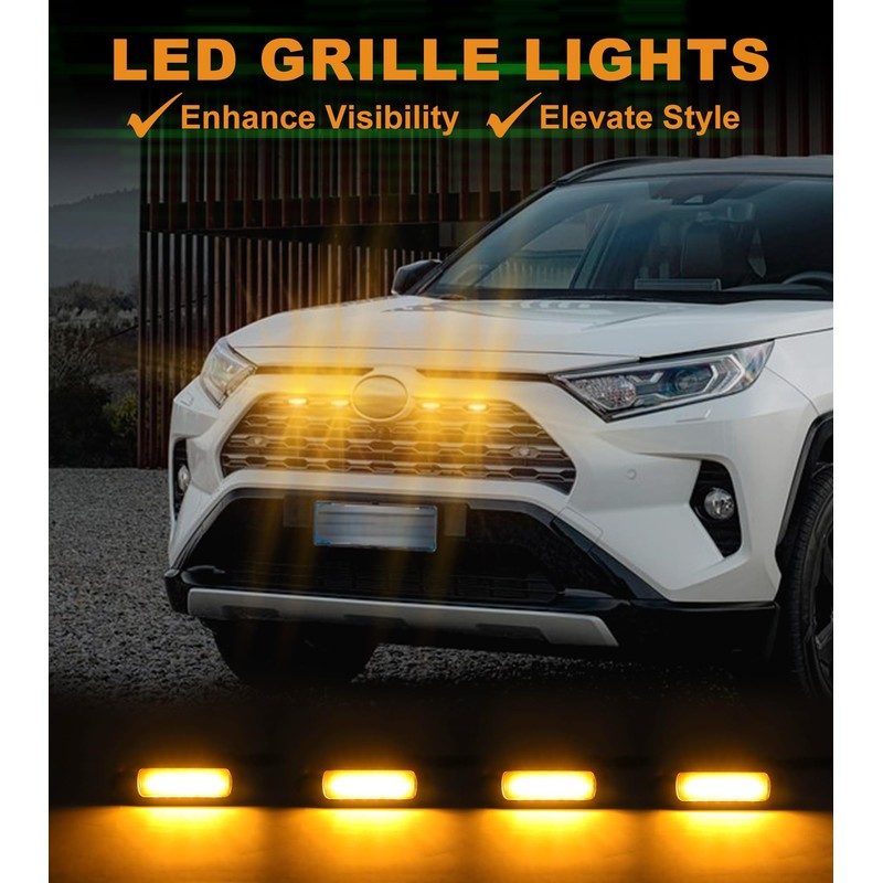 LED Grille Lights for 2019-2024 Toyota RAV4 Front Grill Light