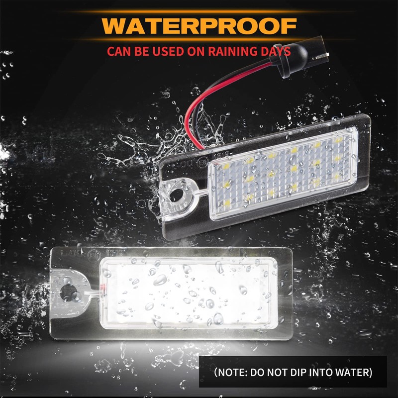 POPMOTORZ LED Number Plate Light, 2 Pieces Number Plate Light