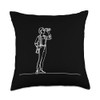Binoculars One Line Art Drawing Bird Watching Throw Pillow