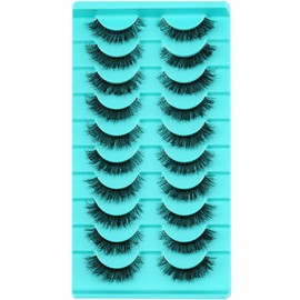 False Lashes Russian Strip Lashes Fluffy D Curl False Eyelashes Natural Lashes Strips Curl Fake Lashes Pack Volume Eye Lashes Multipack (HAML5)