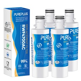 PUREPLUS MDJ64844601 Replacement for LG LT1000P ADQ747935, Kenmore 9980, LT1000, LT1000PC, ADQ74793501, ADQ74793502, LMXS28626S, LMXS30796S, Refrigerator Water Filter, Model: RWF4700AC, 4Pack