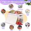 Large Toy Box, Collapsible Storage Organizer Bins with Lids, Sturdy