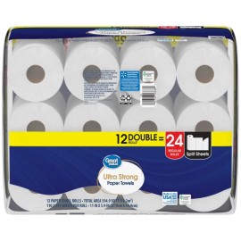 Unbranded Great Value Ultra Strong Paper Towels, White, 12 Double Rolls