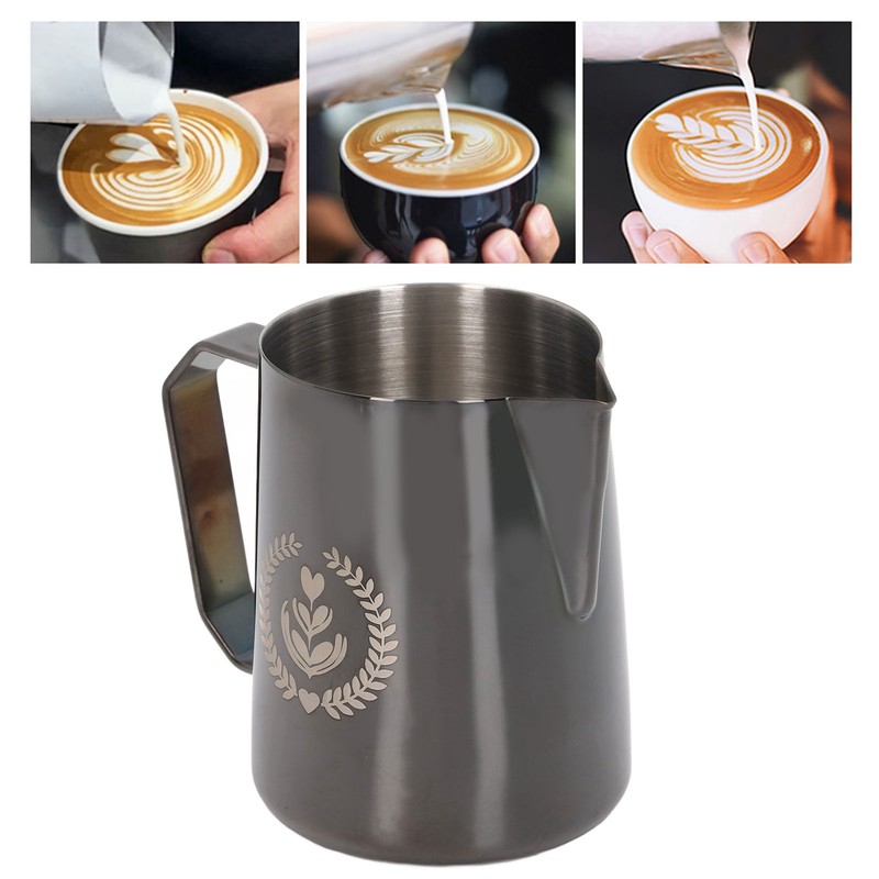 Frothing Jug Pitcher 600ml Food Grade Stainless Steel Milk Frother