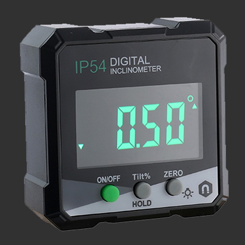 Digital Inclinometer 4x90° Measurement IP54 LCD Screen Magnetic Digital Display