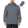 Outdoor Ventures Men's Rain Jacket Waterproof Lightweight Packable Rain Shell