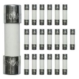 YOIILNZ(Pack of 20 Pcs) T10AH250V Ceramic fuses Slow-Blow 5x20mm/0.2x0.79inch 10AMP 250V Ceramic Tube Time-delay Fuses