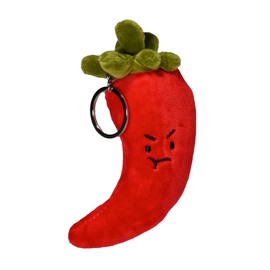 JYB Hopefuture Cute Vegetable Plush Keyring, Plush Doll as a Gift for Boys and Girls, Novelty Cute Food Plush Toy Decoration (Chilli)