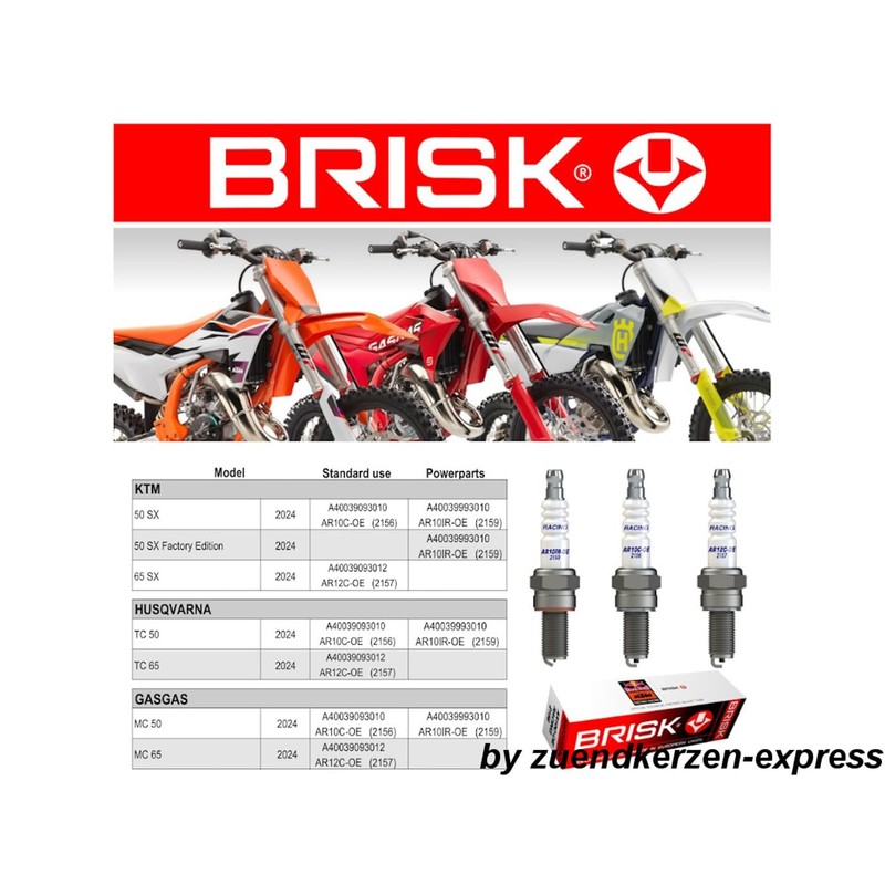BRISK Premium Racing AR12C-OE 2157 Zündkerzen, 4 Stück