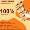 Tastyu Beef Backbone Dog Treats Single Ingredient, Rawhide Bison Rib