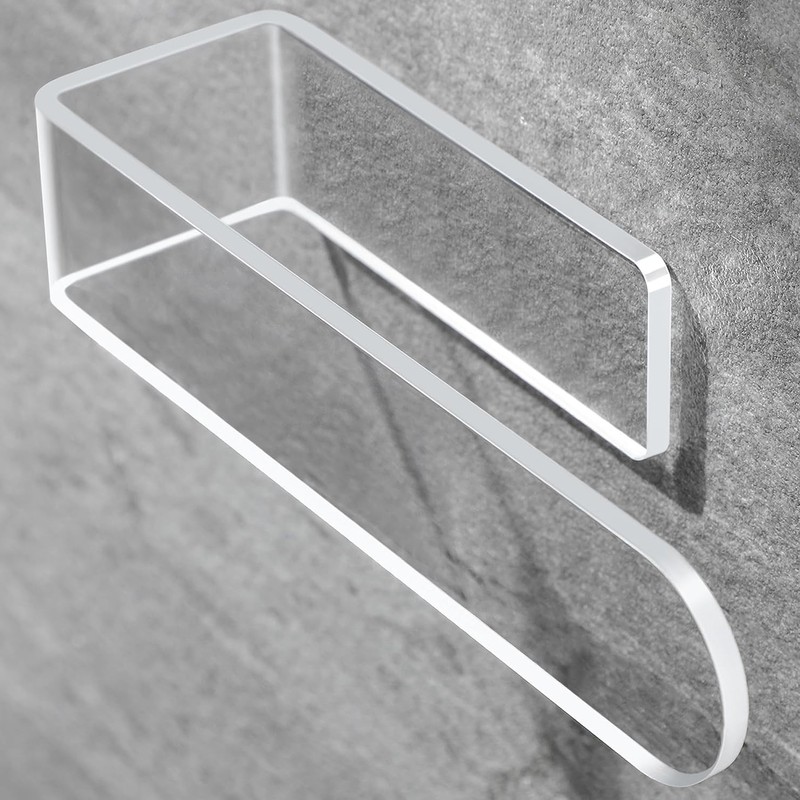 Self Adhesive Hand Towel Holder U Shaped Space Saving Acrylic