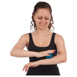 Sport-Tec Reflex Ball Massage Ball Hedgehog Ball Reflex Zones Massage Self Massage 6 cm Blue