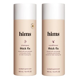 Hims Thick Fix Champú y acondicionador Set para hombres Engrosamiento, hidratación, reduce la caída del cabello Champú y acondicionador anticaída del